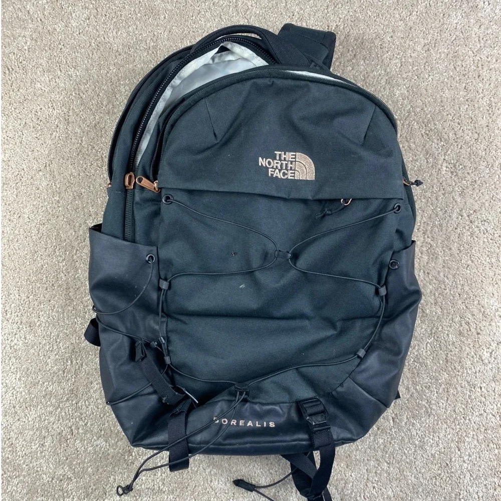 The North Face Borealis Backpack Black Rose Gold Women Laptop Bag